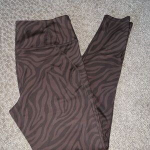 All in Motion Brown Zebra Print Leggings, Size XL